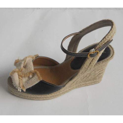 fashion ladies wedge sexy shoes comfortable jute sandals